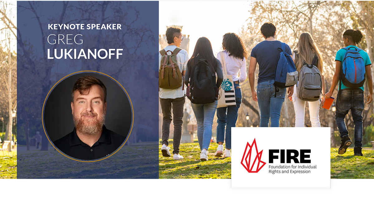 Greg Lukianoff, President and CEO of FIRE-1